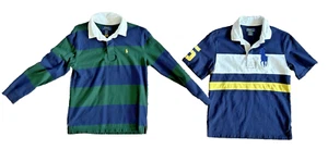Paar Polo Ralph Lauren Jungen Color Block mit weißem Kragen Rugby Shirts - S: M - Bild 1 von 4