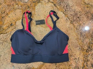 Nuovo reggiseno sportivo Natori 752201 foderato con ferretto Gravity Contour taglia 32C blu rosa - Foto 1 di 5