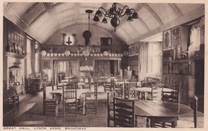GREAT HALL LYGON ARMS ~ BROADWAY ~ WORCESTERSHIRE ~ UN USED~ UN POSTED - Picture 1 of 2