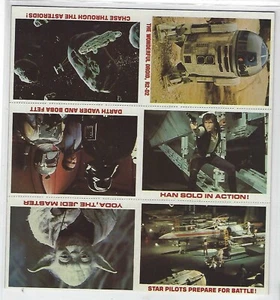 Star Wars BURGER KING EVERYONE WINS, 6 sheet of 6 cards (not 3) (1980) complete - Picture 1 of 6
