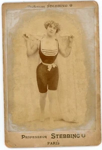 PHOTO CABINET Professeur STEBBING Paris, femme maillot ancien taille fine hanche - Picture 1 of 2