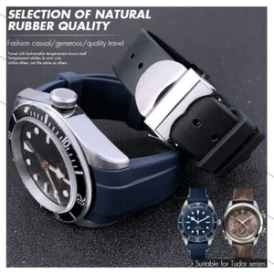 20 22 mm Silikon Gummi Uhrenarmband für Tudor Black Bay 1958 39 41 mm - Bild 1 von 16