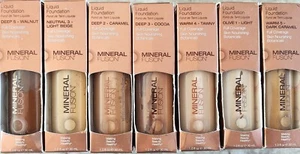 Lot of 7 Mineral Fusion Assorted 1 oz. Liquid Foundation Skin NEW Walnut Olive - Picture 1 of 4
