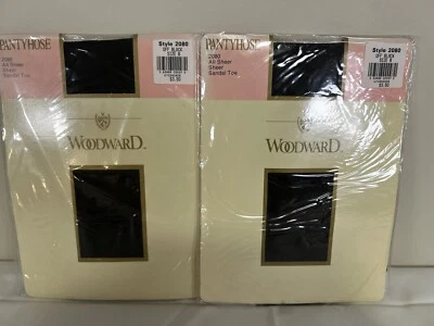 Pantimedias Woodward Sandalia Transparente Puntera Talla B Off Black Foto 1 de 4