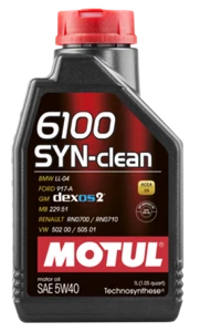 MOTUL 6100 SYN-CLEAN 5W40 per alte prestazioni litri 1 - N. 1 FLACONE - Foto 1 di 2