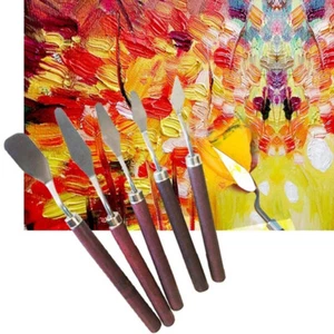 5pcs Painting Wooden Handle Spatula Palette For Oil Painting KniBYU - Bild 1 von 12