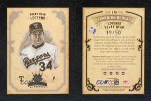2004 Donruss Diamond Kings Legends Silver Sepia /50 Nolan Ryan #174 HOF