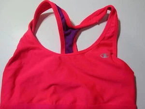 Champion Sport Bra Size S Dark Pink Wireless Unlined Racerback Pullover Active - Picture 1 of 4