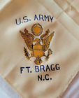 11.25' U.S. Army Fort Bragg North Carolina E Plurbius Unum Vintage Hankie  - E3