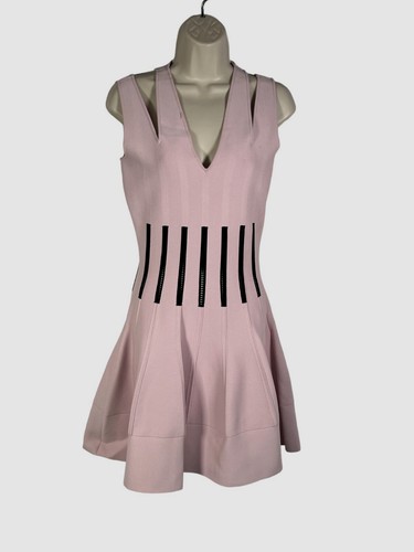 Mini abito da donna rosa Alexander McQueen $2990 ricamato taglia S