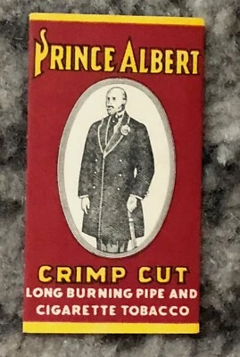 Cubierta de pipa de cigarrillo de papel Prince Albert años 40 vintage original sin producto Foto 1 de 4