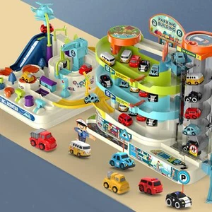 Parking Garage Playset assemblage Rail voiture jeu de stationnement pour - Photo 1/7