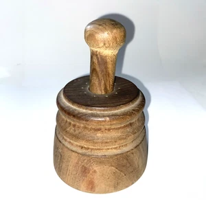 Antique Wooden Butter Mold Press ~ Star Flower - Picture 1 of 10