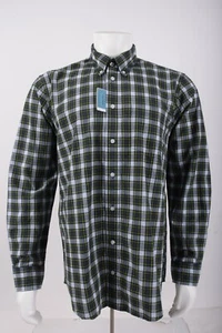 Castaway Nantucket Island Mens Chase Oxford Shirt Size M Navy Blue Plaid NWT - Picture 1 of 6