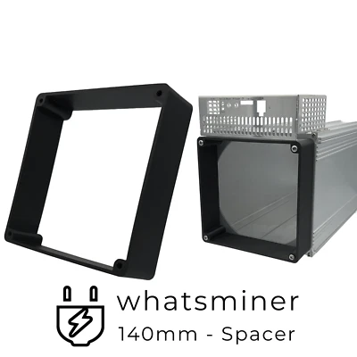 140mm Spacer - Inline Fan Delete Intake Exhaust Silencer Crypto ASIC Miner M60 - Image 1 of 2