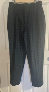 Lord Isaac’s For Her Wool Pants Lined 56803 Size 12 Vintage Plaid Green Blue USA - Picture 1 of 7