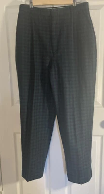 Lord Isaac’s For Her Wool Pants Lined 56803 Size 12 Vintage Plaid Green Blue USA - Image 1 of 4