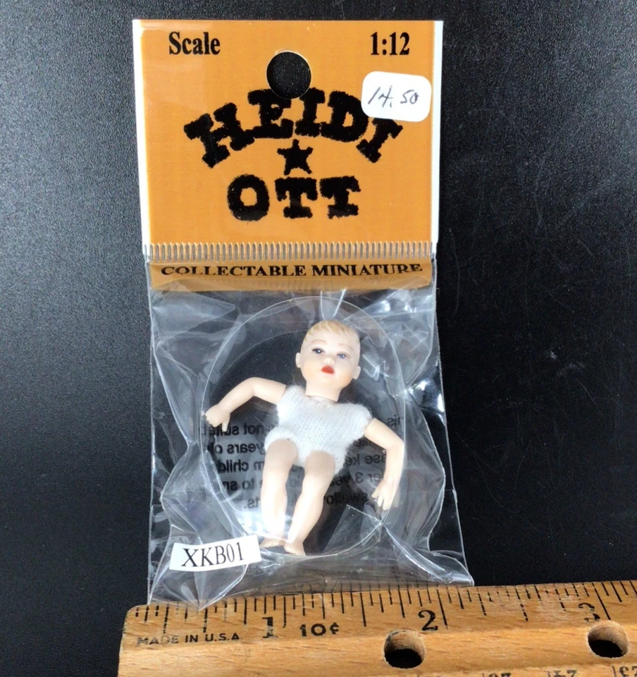 Muñeca bebé Heidi Ott 1:12 coleccionable mini #XKB01 Foto 1 de 4