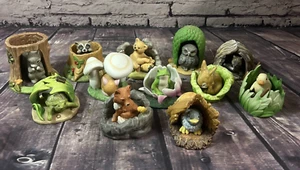 Set Of 12 - 1984 Porcelain Hand Painted Woodland Surprises - Picture 1 of 10