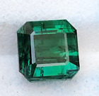 3.20 Carat Natural Emerald Cut Dark Green Tourmaline Gemstone Origin Afghanistan