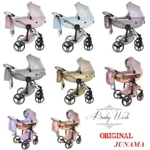 JUNAMA DOLCE V2 BABY PRAM 2in1 3in1 CARRYCOT + PUSHCHAIR + CAR SEAT + ISOFIX - Picture 1 of 84