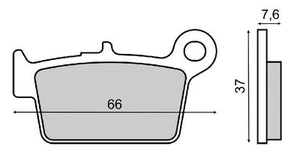 Rear Brake Pads beta RR 50 Enduro 2004 2005 2006 2007 RMS 225103020 - Picture 1 of 1