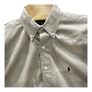 Polo Ralph Lauren uomo grande con bottoni kaki blake camicia manica lunga - Foto 1 di 7