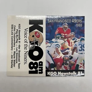 1988 San Francisco 49ers NFL Pocket Schedule Sponsor KGO News AM 81 Roger Craig - Picture 1 of 2