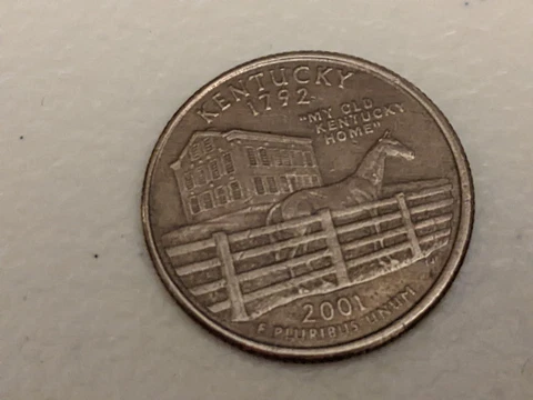 2001 Kentucky Quarter Improperly Annealed Error Circulated Uncertified Cover