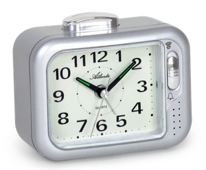 Lauter Glockenwecker Obenabsteller Nachtlicht Analog Senioren Silber - 1942-19 - Bild 1 von 5