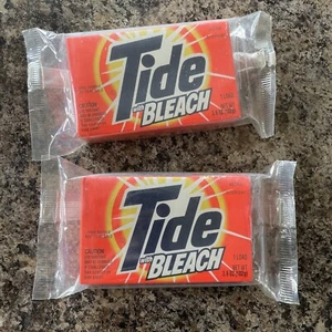 2 Vintage Tide with Bleach Detergent Sample Size 1992 Bright Fluorescent NOS - Bild 1 von 3