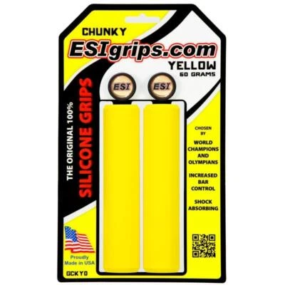 ESI Chunky Silicone 32mm Macio Punhos de Bicicleta 130mm Leve 60g MTB Escolha a Cor - Imagem 1 de 2