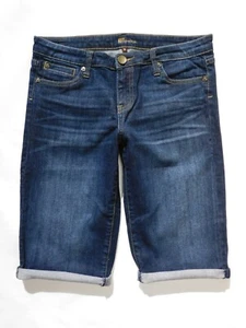 Kut From The Kloth Größe 8 Bermuda dunkle Waschung Denim Jeans Shorts Stretch KB130MA1 - Bild 1 von 3