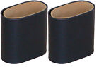 Pair of Oval Backgammon cups/shakers. Black/tan velour interior. FREE P&P UK