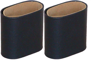 Pair of Oval Backgammon cups/shakers. Black/tan velour interior. FREE P&P UK - Picture 1 of 2