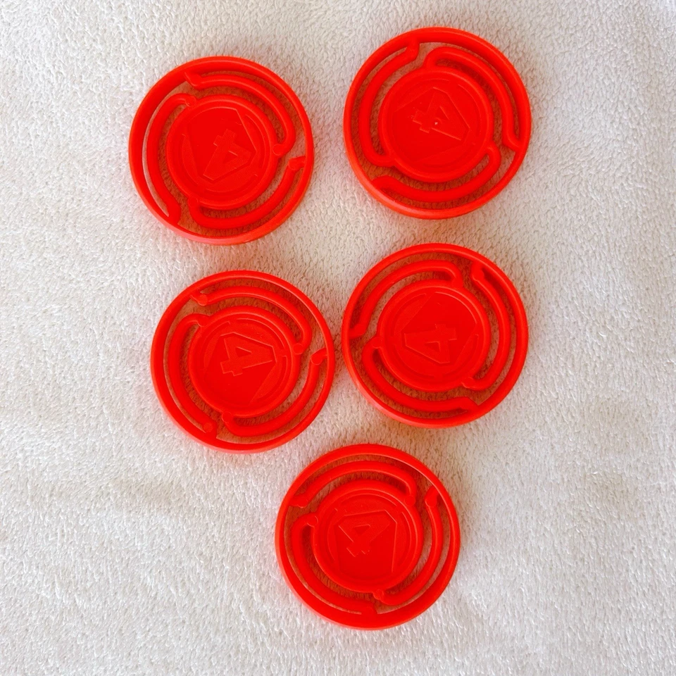 Hasbro Gaming Nerf Connect 4 Blast Red Circle Drop Parts (5) Pieces - Image 1 of 1