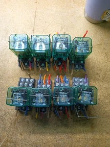 MIDTEX 157-23Q2M2 RELAYS 11 BLADE 3PDT 24VAC COIL LOT OF 8 - Picture 1 of 2