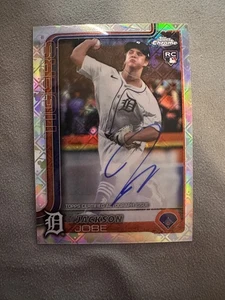 2025 Topps Chrome Logofractor #RA-JJO Jackson Jobe Rookie Auto Tigers - Foto 1 di 2