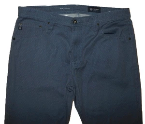 Neu ohne Etikett Herren 36 34 AG Adriano Goldschmied Tellis moderne schmale Hose geometrisches Muster blau - Bild 1 von 9