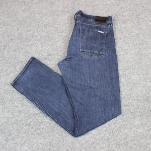 Hudson Jeans Men's 33X31 (Actual 34X31) Straight Blue USA Made Button Fly - Picture 1 of 15