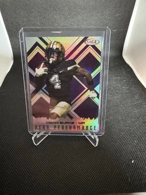 2025 Sage Football #PK-DB2 Deion Burks Purple Peak Performance - Image 1 of 2