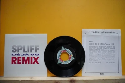 SPLIFF - Dé Ja Vu - Remix 7" + PROMOTION SHEET 1990 CBS German Picture Cover NM - Bild 1 von 2
