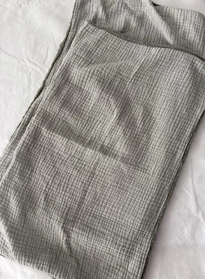 Fundas de almohada CASALUNA gasa de algodón verde salvia KING Foto 1 de 4