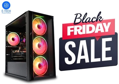 E-TECH TRADING LTD. Gaming PC Intel Core i3 8GB RAM 1TB HDD + 240GB SSD 2GB NVIDIA GT 710 W11 RGB
