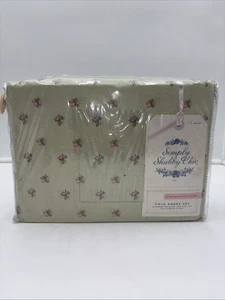Set lenzuola Rachel Ashwell Simply shabby chic verde rosa rosa floreale - doppio  - Foto 1 di 10