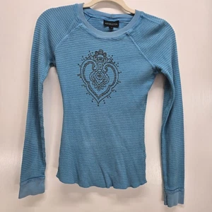 Athleta Y2K Athletic Scoop Neckline Base Top Blue Womens XS VTG Grunge  - Picture 1 of 15