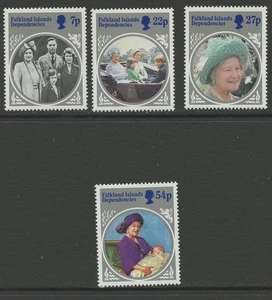 ISLAS MALVINAS 1L92-95, 1985 REINA MADRE CUMPLEAÑOS, MNH (FAL4238K) - Imagen 1 de 1