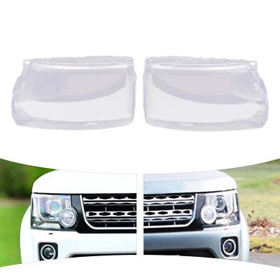 For 2014-2016 Land Rover Discovery 4 LR4 Left & Right Headlight Lens Covers Foto 1 de 4