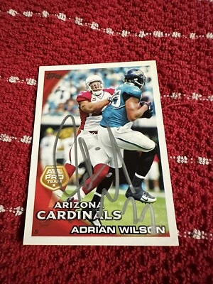 2010 Topps #229 Adrian Wilson All-Pro Cardinals-North Carolina St U Autograph - Image 1 of 2