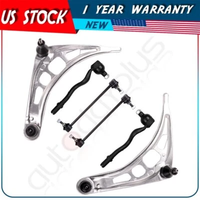 6pcs Control Arms Tie Rod Ends Sway Bar Links For BMW 325i 2001-2006 - Image 1 of 4